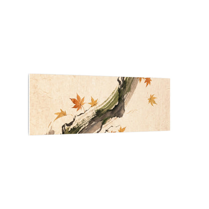 Ink Brushstroke Autumn Canvas Art | Zen Calm Design