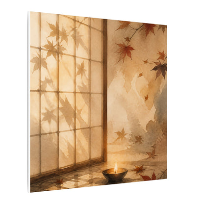 Candlelight Shoji Screen Canvas Art - Japandi Ma