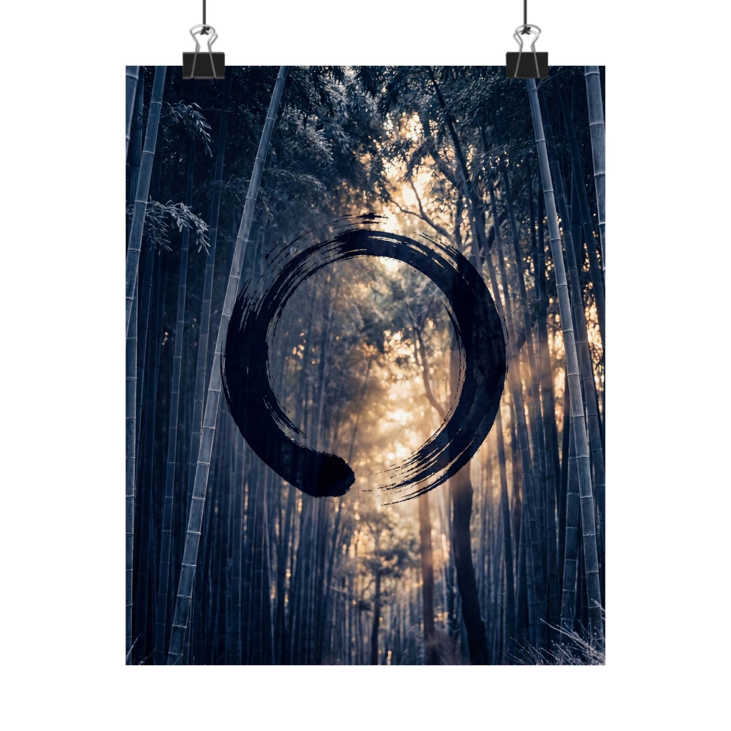Golden Hour Bamboo Grove Wall Art Print - Zen Shibui Art Print