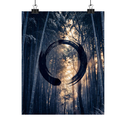 Golden Hour Bamboo Grove Wall Art Print - Zen Shibui Art Print