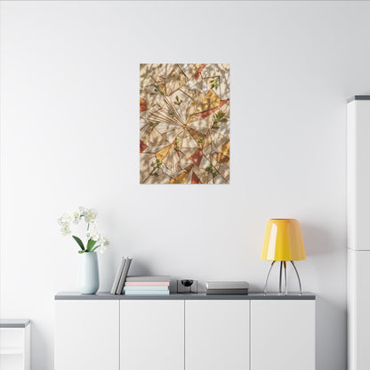 Resilient Paper Fold Canvas Art - Gold Repair Kintsugi