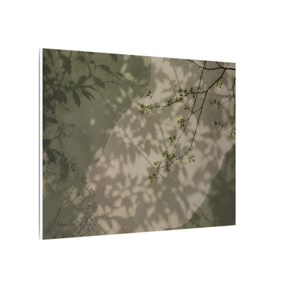 Neutral Shadow Play Canvas Art - Japanese Pattern Japandi