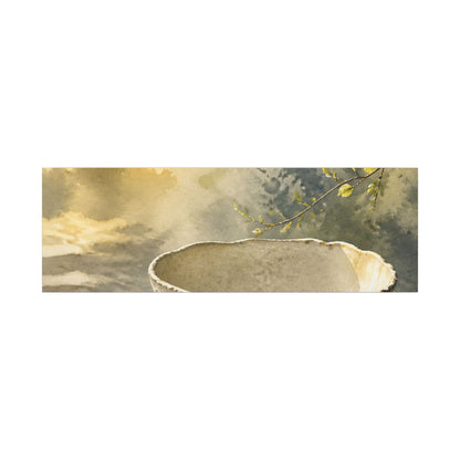 Cozy Ceramic Bowl Canvas Art - Watercolor Japandi