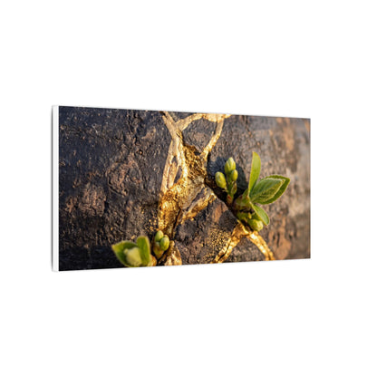 Rust Patina Gold Repair Canvas Art | Resilient Kintsugi Art