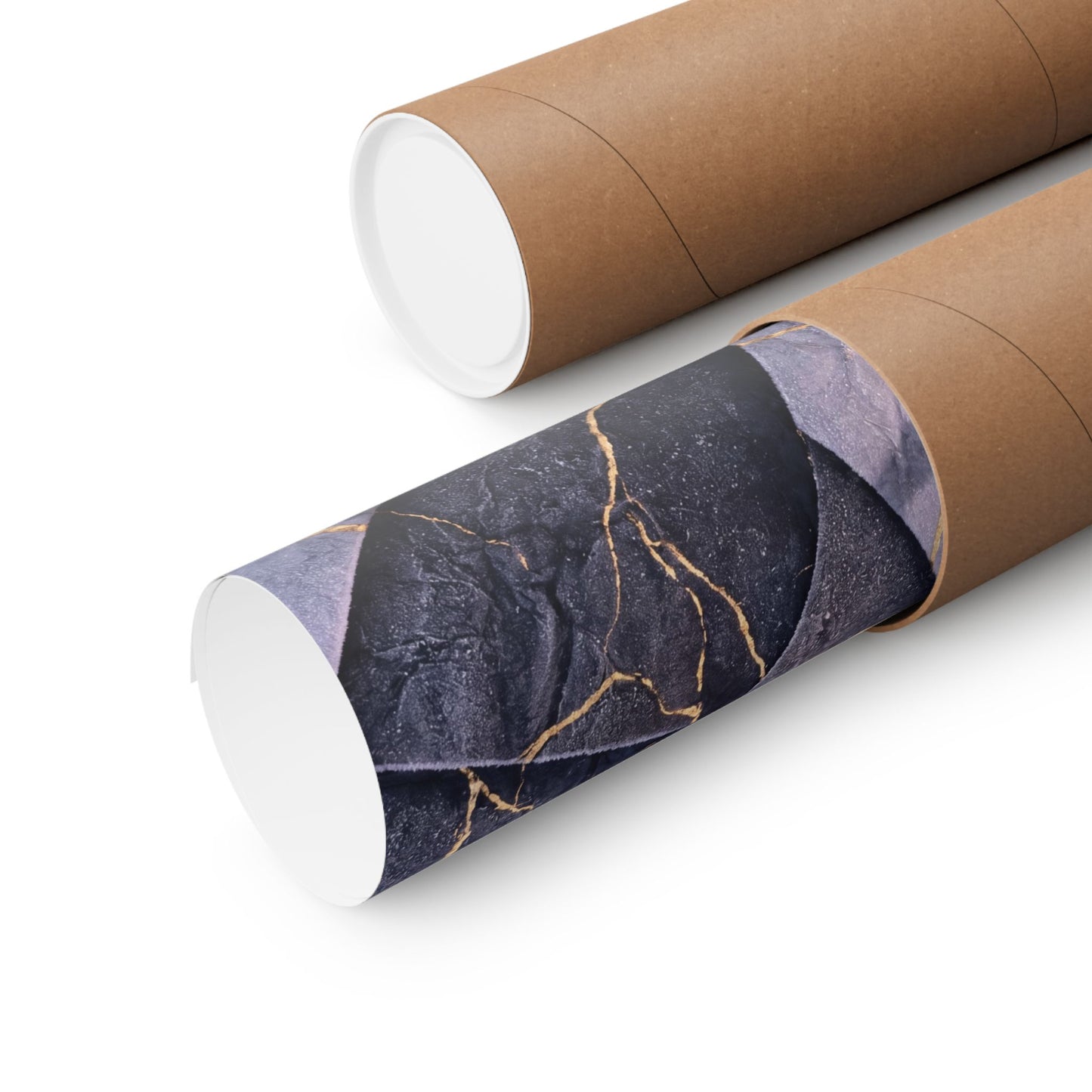 Artful Paper Fold Wall Art Print - Gold Vein Kintsugi