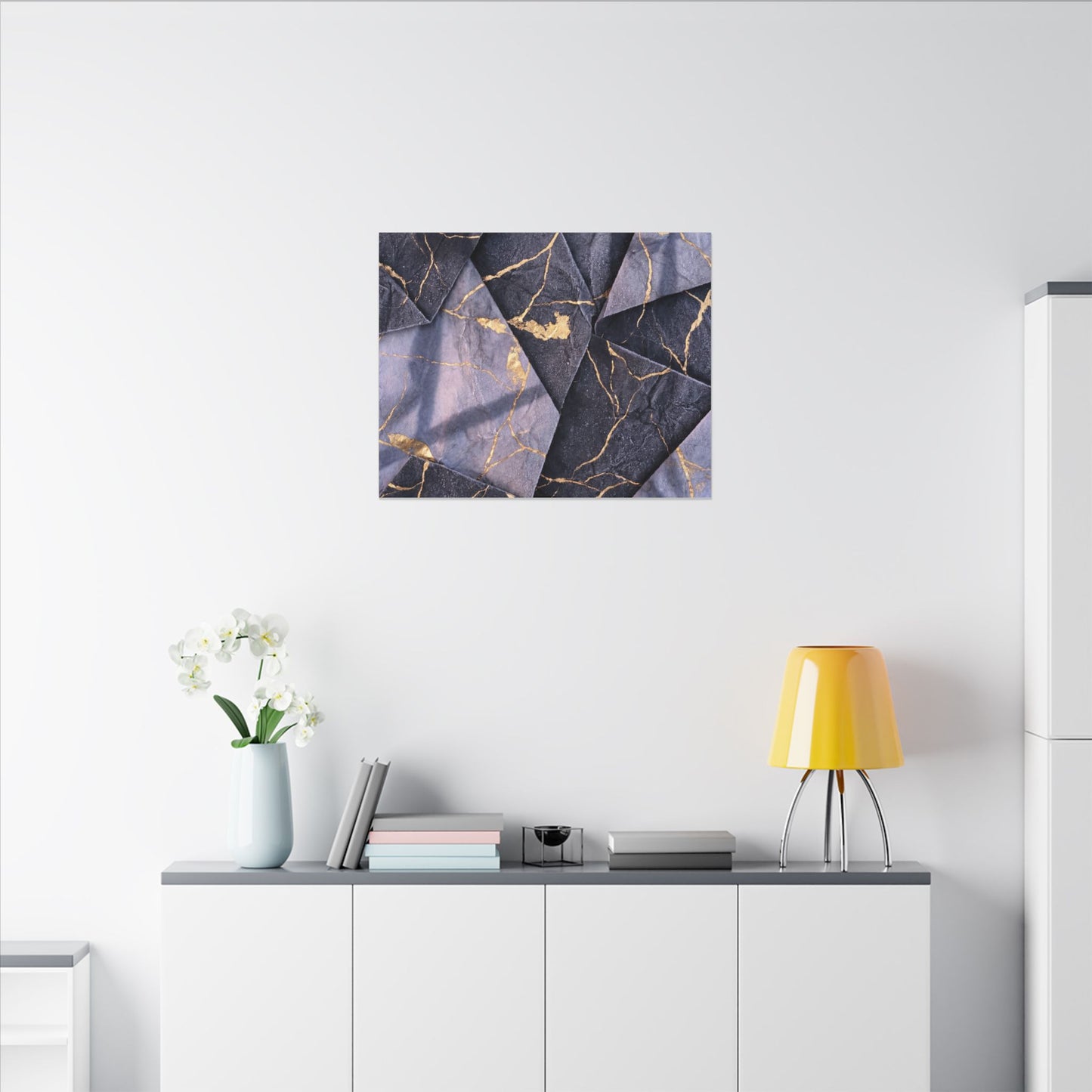 Seijaku Paper Fold Canvas Art - Kintsugi Gold Vein