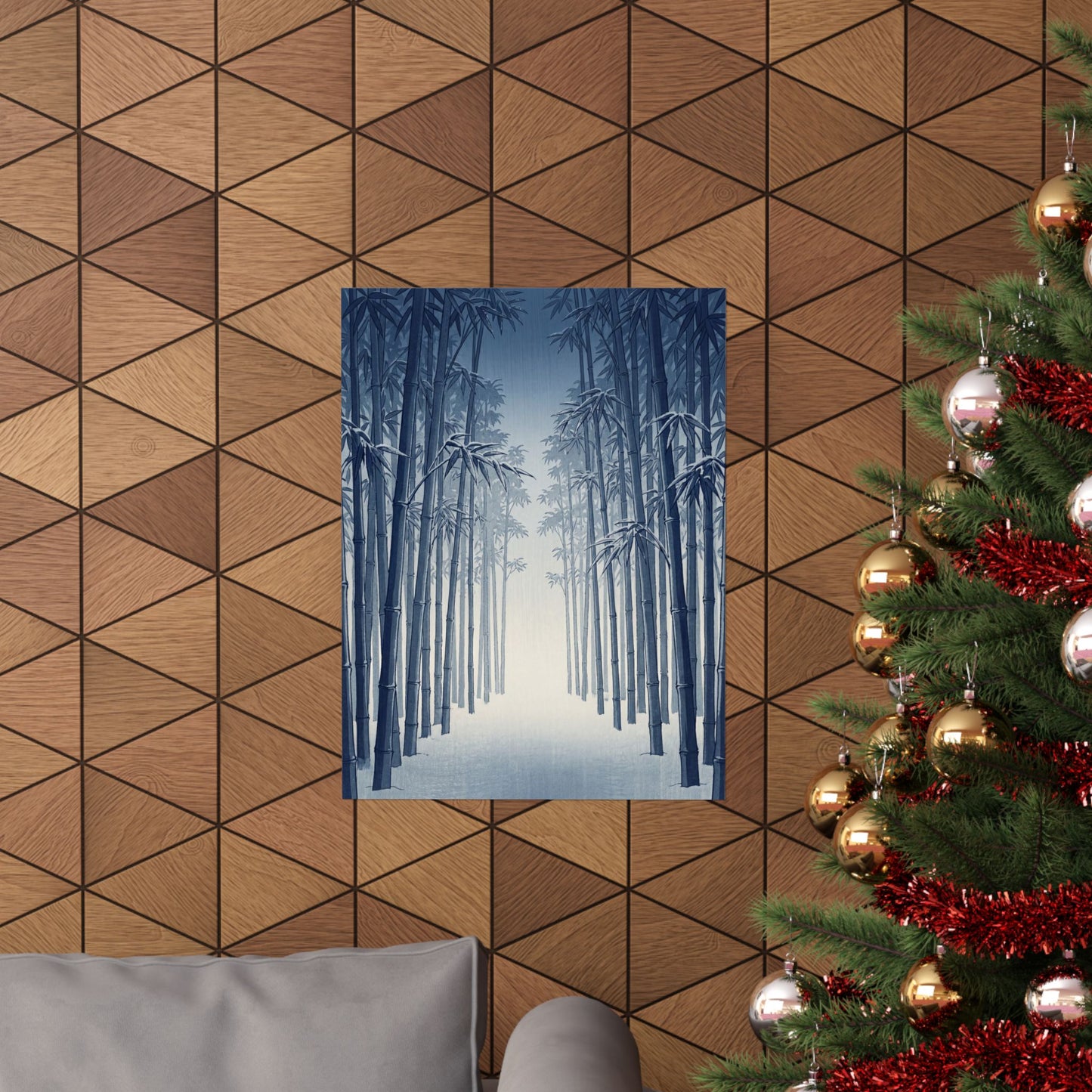 Seijaku Bamboo Grove Wall Art Print - Zen Ukiyo E Inspired