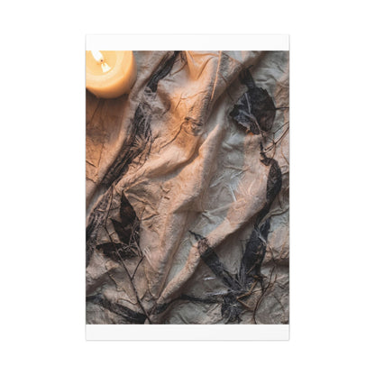 Candlelight Silk Drape Canvas Art - Japandi Mono No Aware