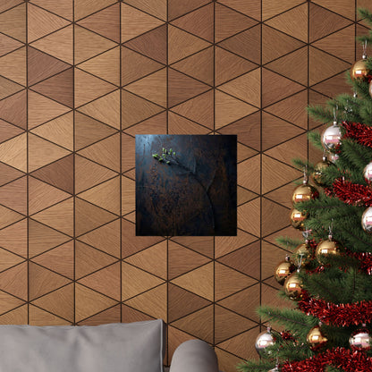 Rust Patina Spring Wall Art Print | Dark Japandi Sophisticated Design
