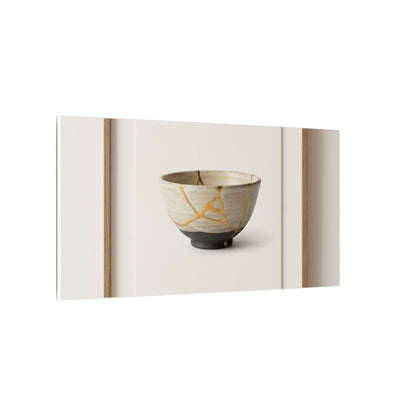 Kintsugi Charcoal Canvas Art