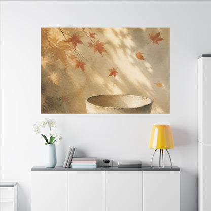 Japandi Ceramic Bowl in Dappled | Watercolor Canvas Art