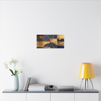 Autumn Water Ripple Crackle Gold Canvas Art | Artful Decor