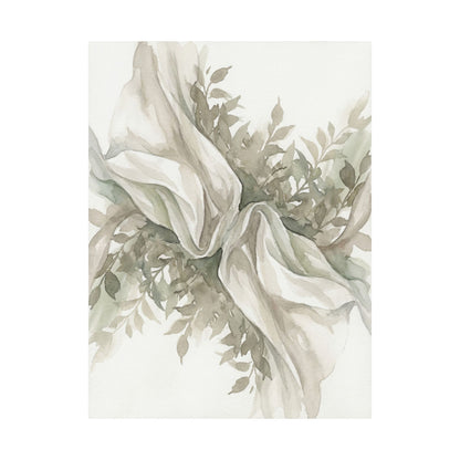 Silk Drape Watercolor Wall Art Print | Elegant Japandi Art