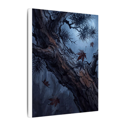 Atmospheric Pine Tree Canvas Art - Shadow Zen Dark Japandi