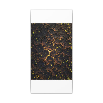 Cracked Earth Moody Minimal Canvas Art | Sophisticated Dark Japandi Art