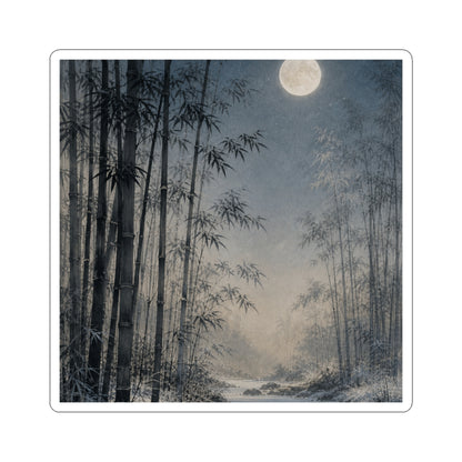 Bamboo Grove Winter Sticker | Japandi Cozy Design