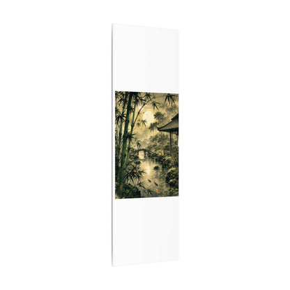 Moonlit Garden Sumi E Canvas Art | Calm Zen Art