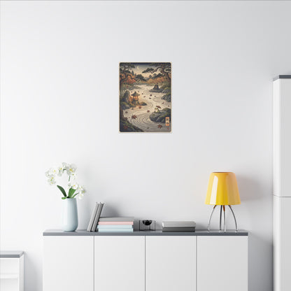 Rock Garden Autumn Canvas Art | Zen Serene Design