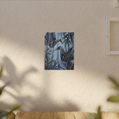 Paper Fold Canvas Art | Summer Kintsugi Crackle Gold Art