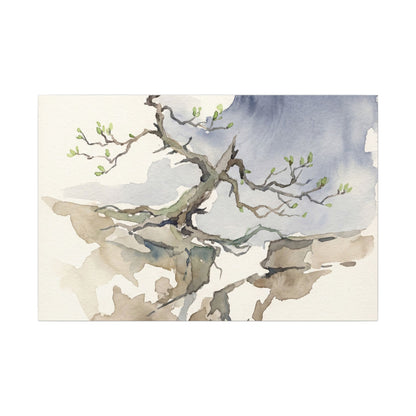 Moonlight Pine Tree Canvas Art - Japandi Ma
