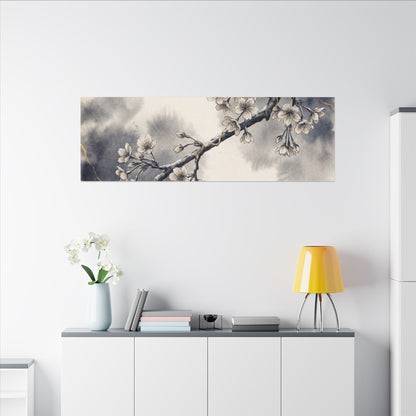 Ma Cherry Blossom Canvas Art - Kintsugi Gold Vein