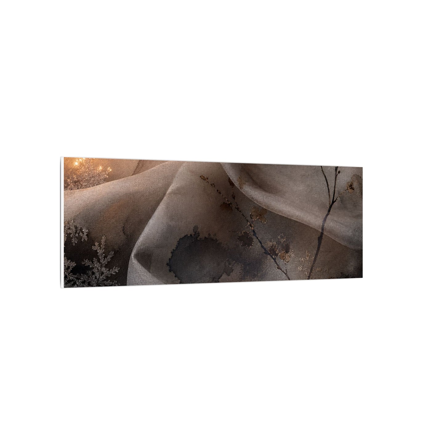 Japandi Silk Drape in Candlelight | Watercolor Canvas Art