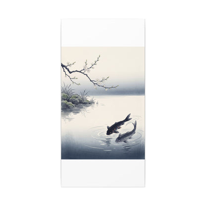 Ma Koi Pond Canvas Art - Zen Ukiyo E Inspired