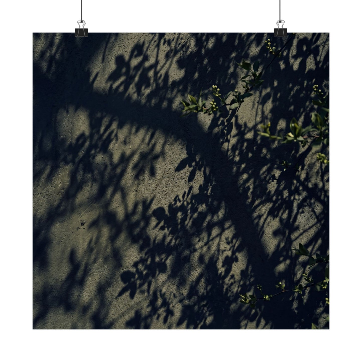Shadow Play Moody Minimal Wall Art Print | Atmospheric Dark Japandi Art