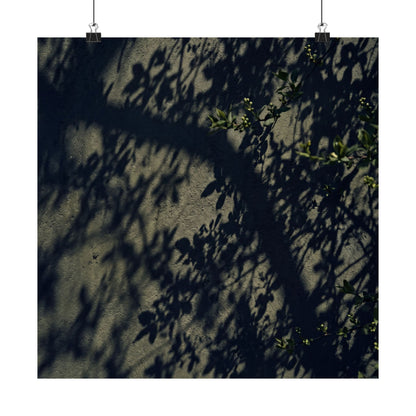 Shadow Play Moody Minimal Wall Art Print | Atmospheric Dark Japandi Art