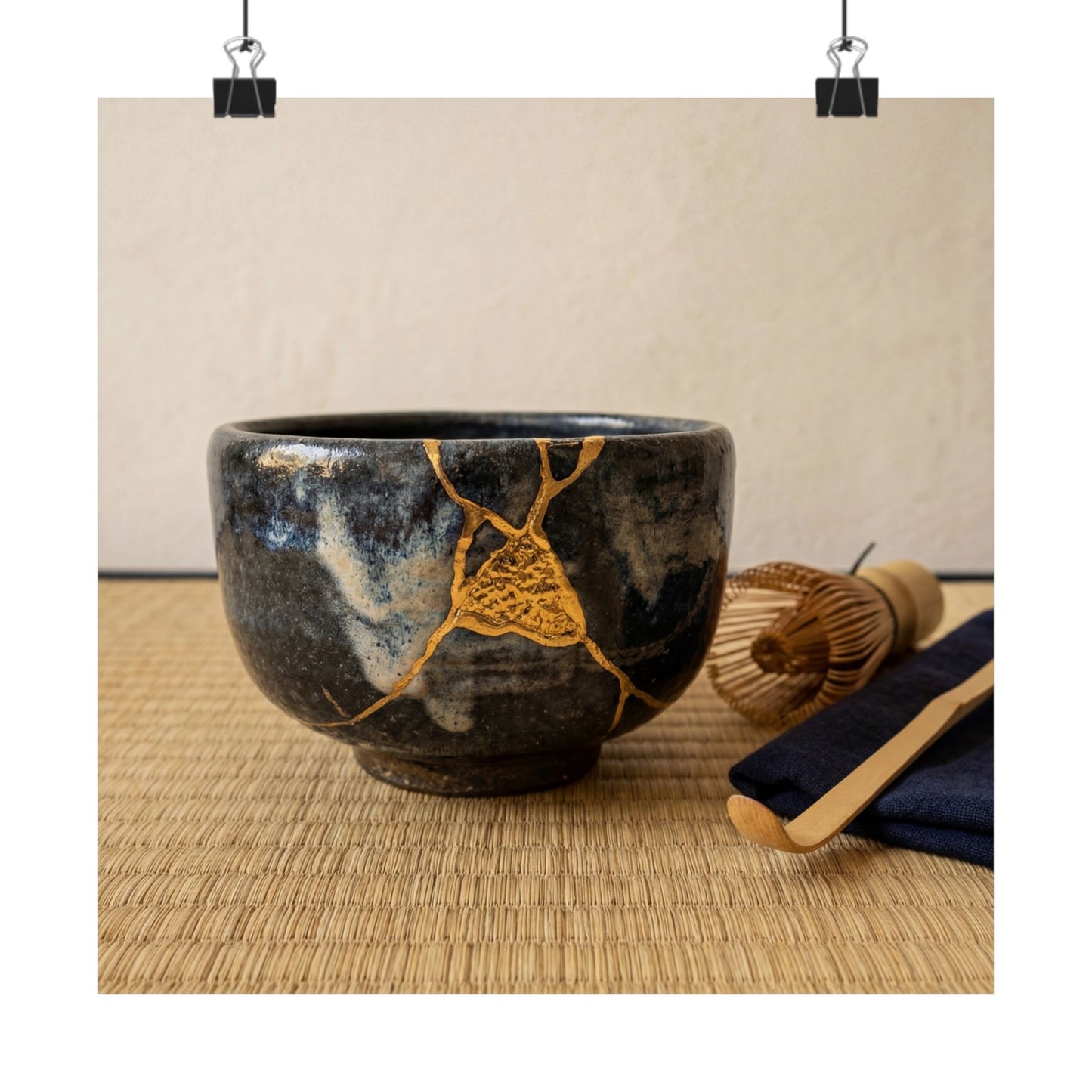 Tea Ceremony Summer Wall Art Print | Kintsugi Beautiful Design Art Print