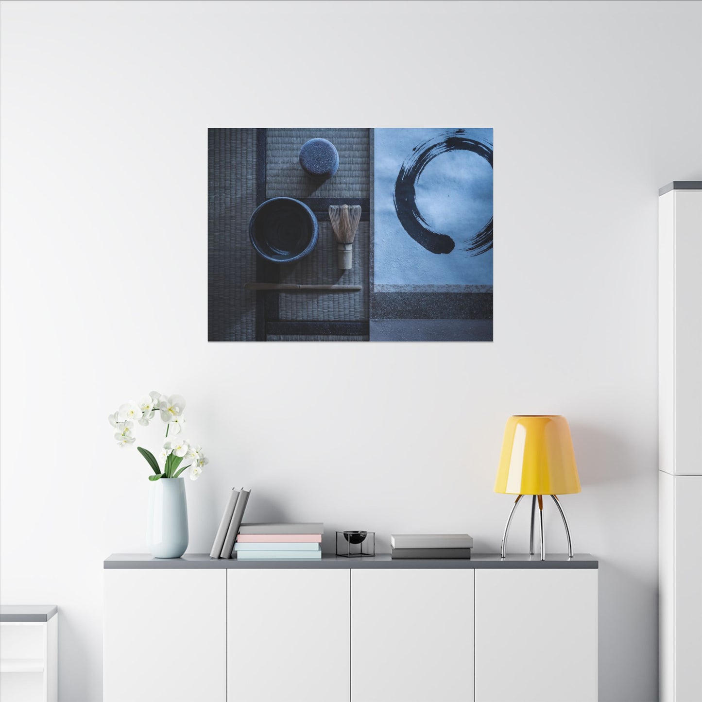 Tea Ceremony Enso Canvas Art | Calm Zen Art