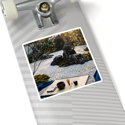 Golden Hour Tea Ceremony Sticker - Zen Seijaku