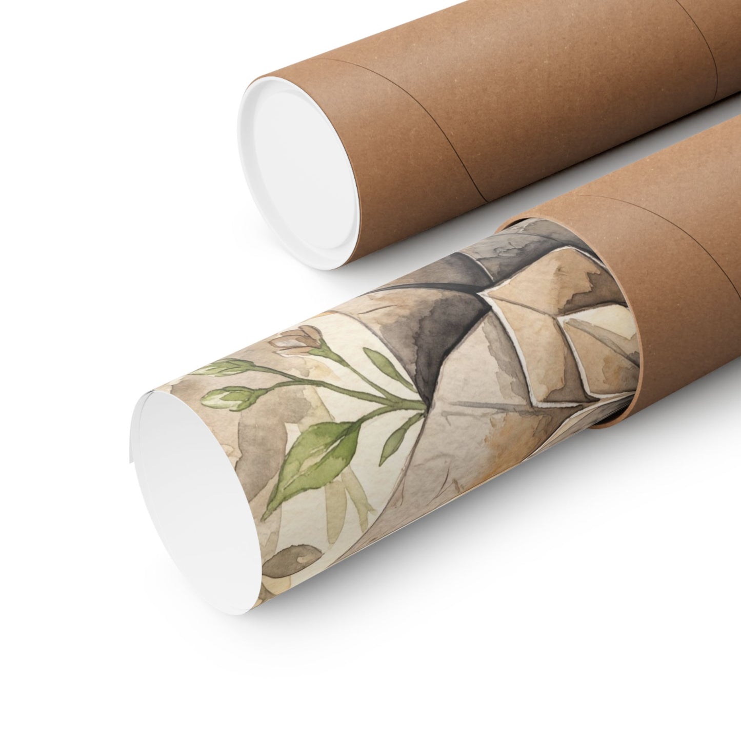 Golden Hour Paper Fold Wall Art Print - Japandi Mono No Aware