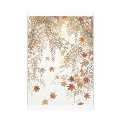 Shibui Wisteria Canvas Art - Japandi Japanese Pattern