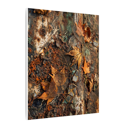 Rust Patina Canvas Art | Autumn Japandi Texture Art