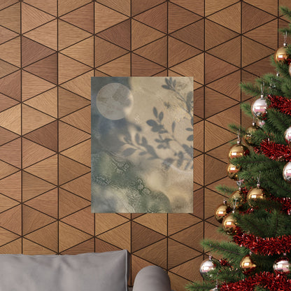 Winter Shadow Play Texture Wall Art Print | Cozy Decor