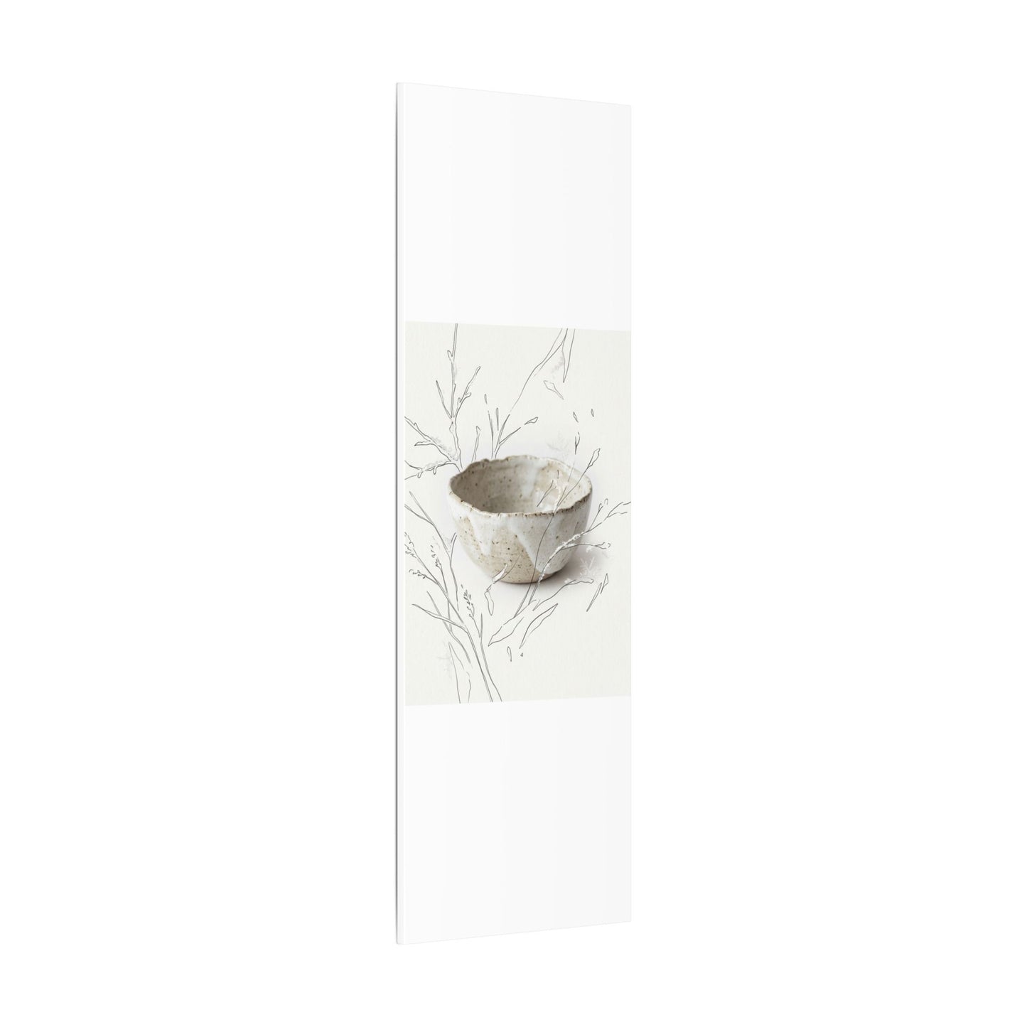 Neutral Ceramic Bowl Canvas Art - Minimal Line Japandi