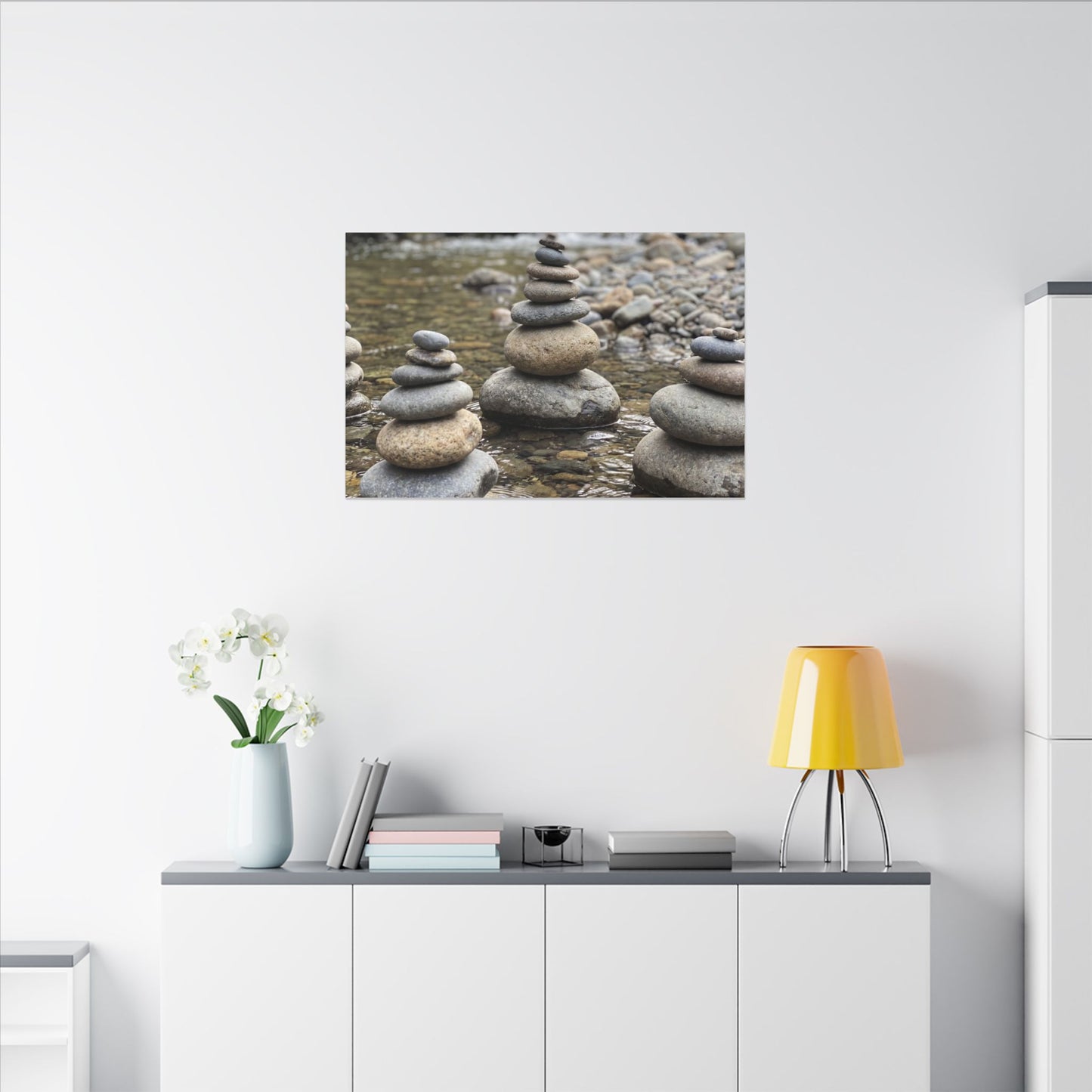Bamboo Grove Winter Canvas Art | Zen Serene Design