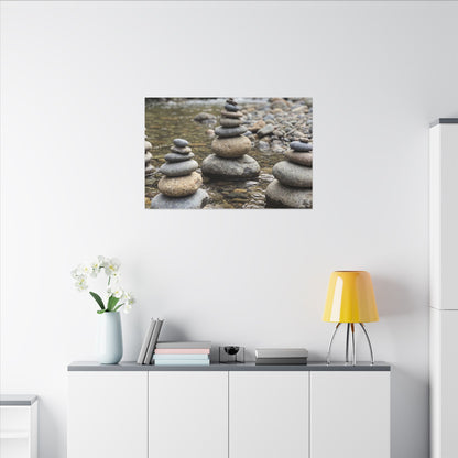 Bamboo Grove Winter Canvas Art | Zen Serene Design