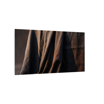 Silk Drape Canvas Art | Winter Dark Japandi Shadow Zen Art