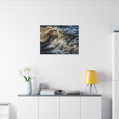 Ocean Wave Winter Canvas Art | Kintsugi Artful Design