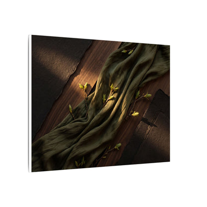 Silk Drape Canvas Art | Spring Dark Japandi Dark Texture Art
