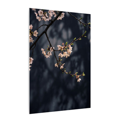Cherry Blossom Moody Minimal Canvas Art | Bold Dark Japandi Art