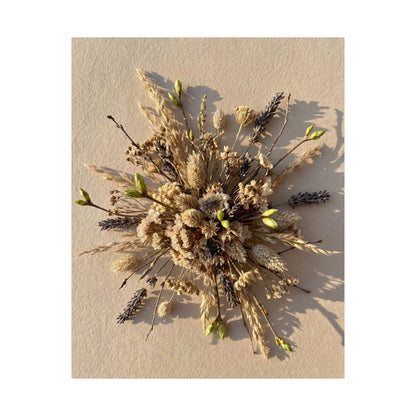 Dried Flowers Spring Wall Art Print | Japandi Neutral Design