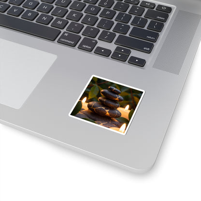 River Stones Sticker | Summer Kintsugi Gold Vein Art