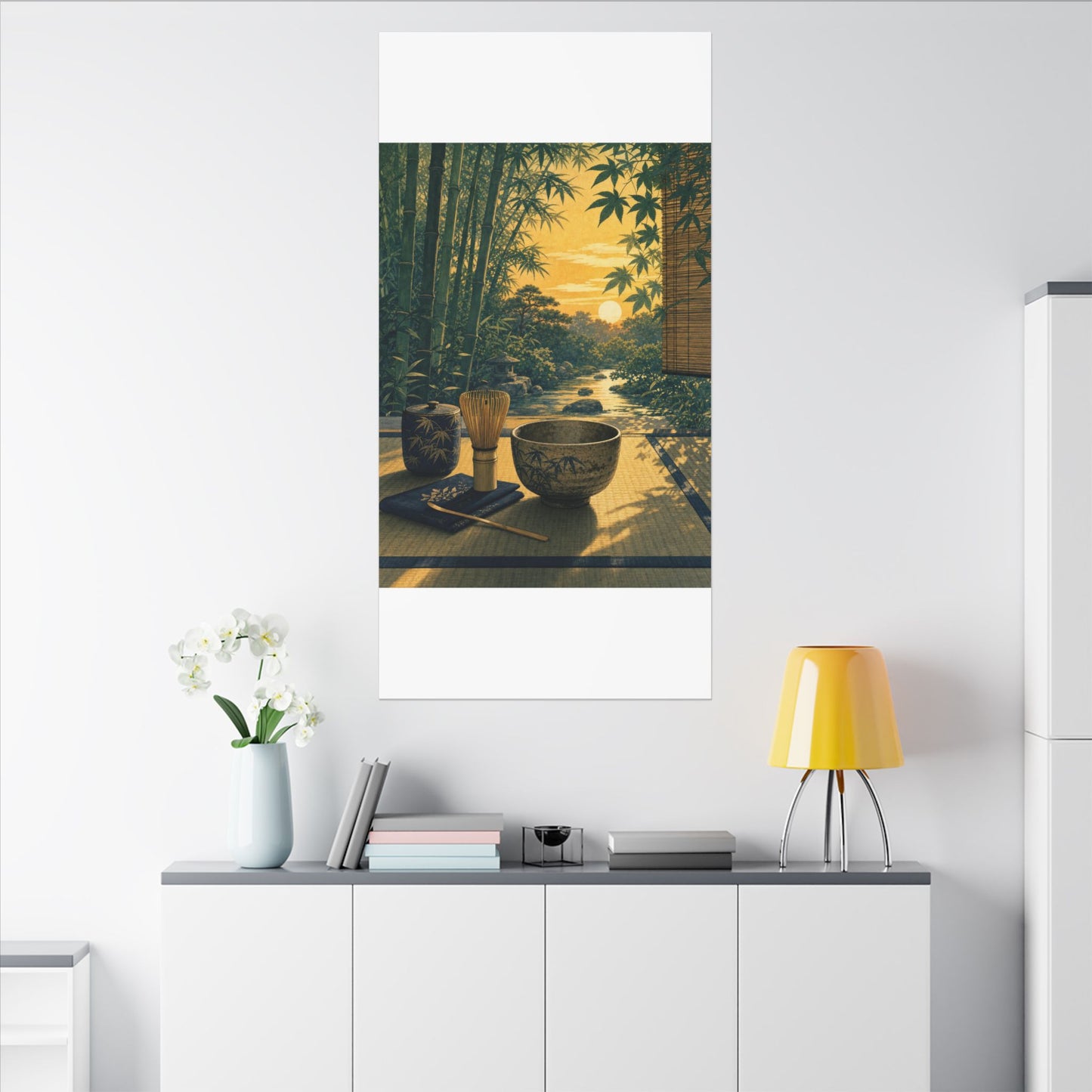 Ma Tea Ceremony Canvas Art - Zen Ukiyo E Inspired