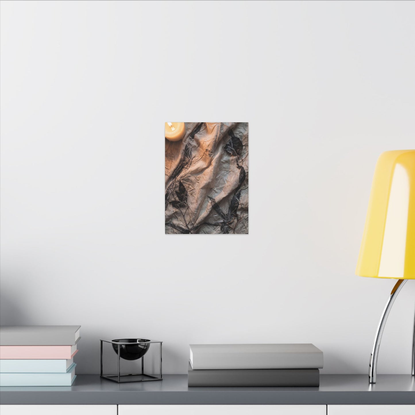 Candlelight Silk Drape Canvas Art - Japandi Mono No Aware