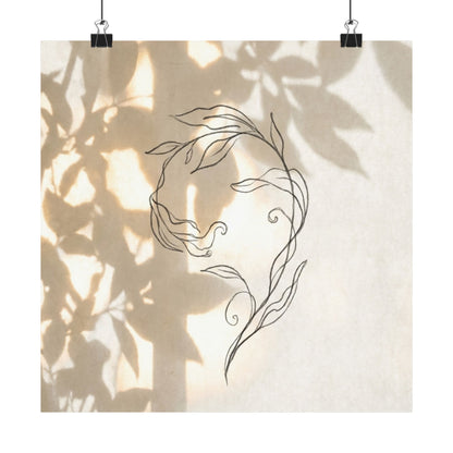 Candlelight Shoji Screen Wall Art Print - Japandi Fukinsei Art Print