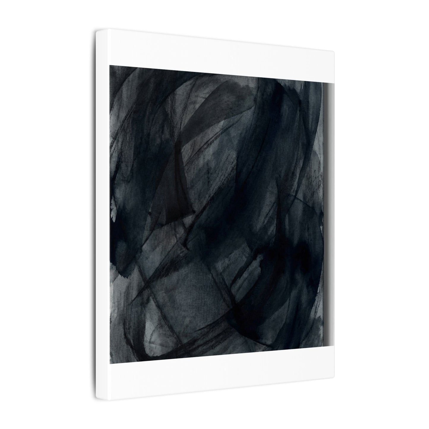 Deep Tones Dark Japandi Charcoal Canvas Art