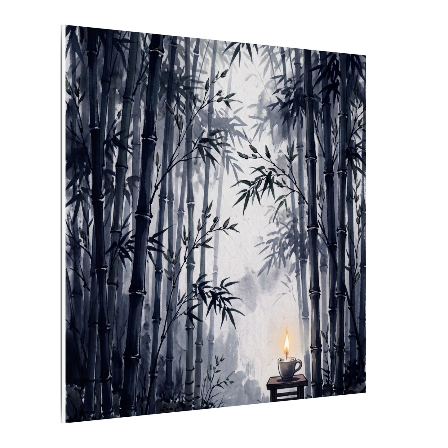 Tranquil Bamboo Grove Canvas Art - Sumi E Zen